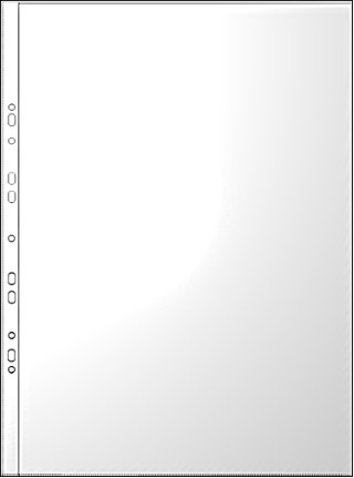 A3 Punched Portrait 80 micron light orange peel embossed polypropylene pocket, pack of 100