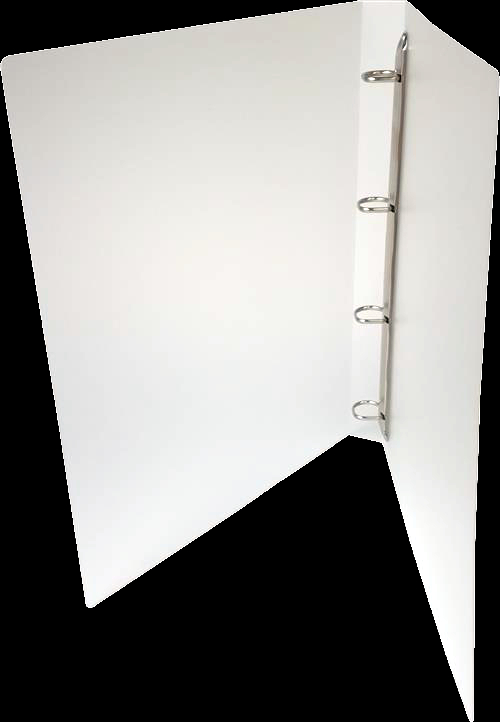 A4 Portrait White Polypropylene Ring Binder with 15mm 4 D ring