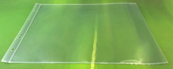 A4 Landscape Pocket Punched glass clear polypropylene, 110 micron, pack of 100