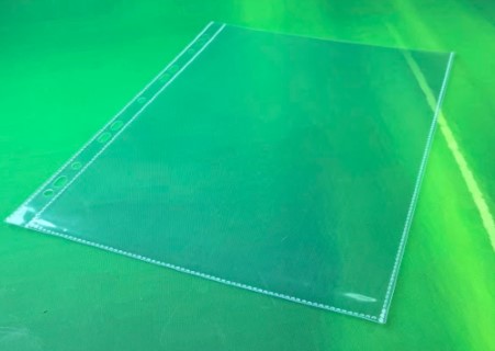 Oversized A4 Portrait 110 micron glass clear punched polypropylene pocket, pack of 100