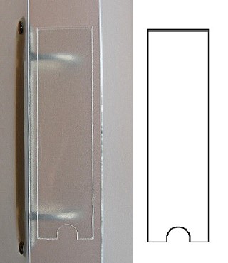 Polypropylene Rectangular Self-adhesive Spine Label Pocket 102 x 35mm, pack of 100